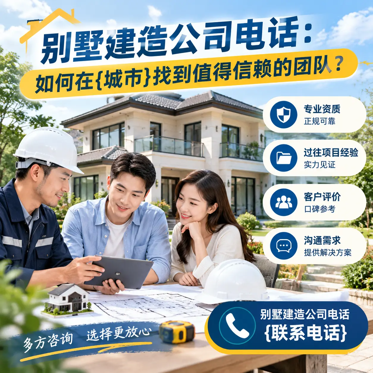 别墅建造公司电话:如何在黔西找到值得信赖的团队?
